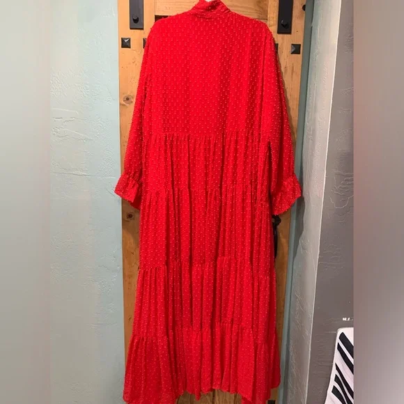 DJ Maxi Length Red Dress - Picture 5 of 6